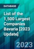 List of the 1,500 Largest Companies Bavaria [2023 Update]- Product Image